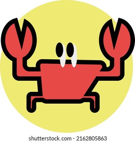 cute crab looking for a way back home