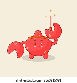 Cute Crab of Magician Character