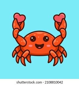 CUTE CRAB MASCOT LOGO. SUITABLE FOR YOUR BRAND IDENTITY