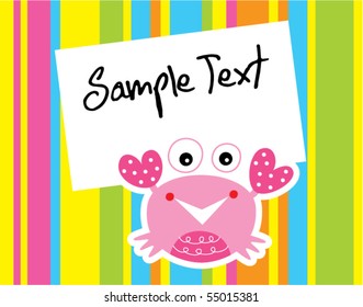 cute crab message