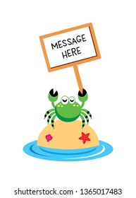 cute crab message board