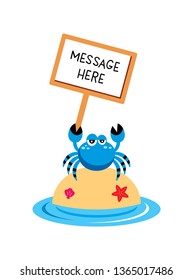 cute crab message board