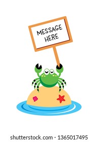 cute crab message board