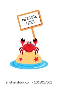 cute crab message board