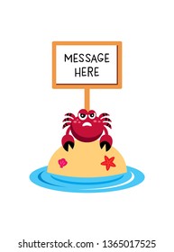 cute crab message board