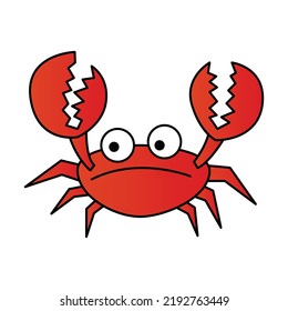 cute of crab on cartoon version,vector illustration