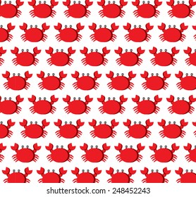 cute crab pattern.  vector illustration.
