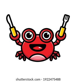 cute crab ready to eat