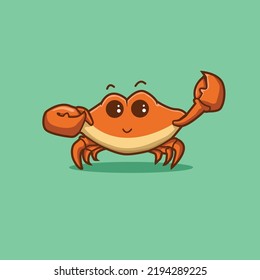 Cute Crab sea Cartoon illustration 