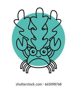 cute crab sealife character