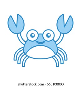 cute crab sealife character