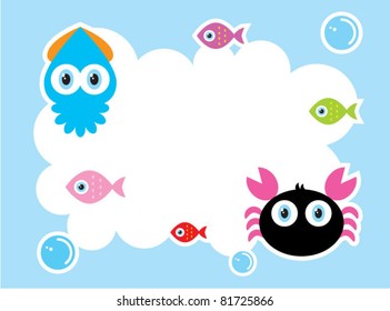 cute crab and squid friend