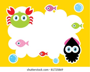 cute crab and squid friend