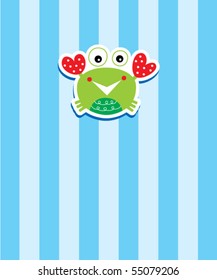 cute crab tag