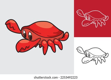 ilustración de arte vectorial de cangrejo lindo