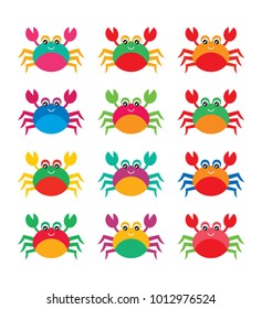 cute crab vector collection