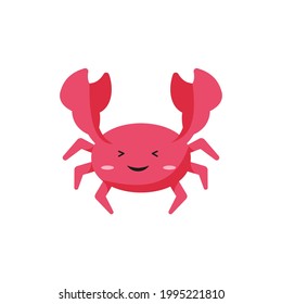 cute crab vector illustration cartoon style. EPS 10