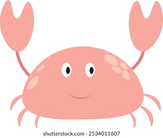 Cute crab vector illustration. children's illustration