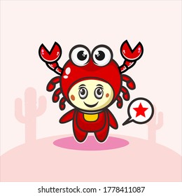Ilustración vectorial del vestuario de cangrejos de cuta