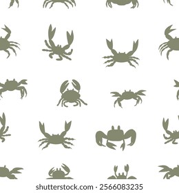 cute crabs seamless pattern. Design of children's products, wrapping paper, children's wallpaper. Vector illustration.