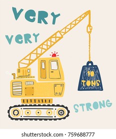 cute crane illustration,vector