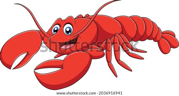 Cute Crawfish Cartoon Vector Illustration Stock Vector (Royalty Free ...