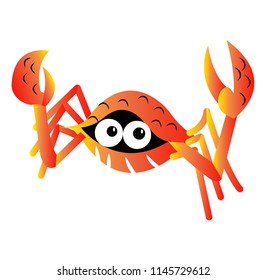 Cute crawfish mascot cartoon