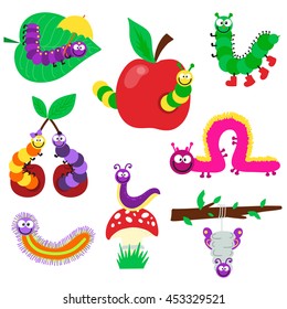 Cute Hand Drawn Crawling Caterpillar Tree Stock Vector (Royalty Free ...