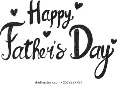 Cute Crayon Textured Elements Happy Father Dad-themed Designs