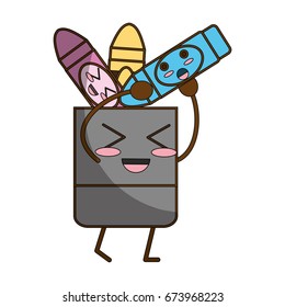 Cute crayons cartoon