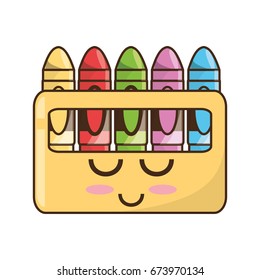 Cute crayons cartoon