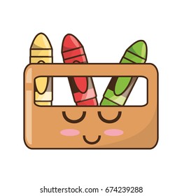 Cute crayons cartoon