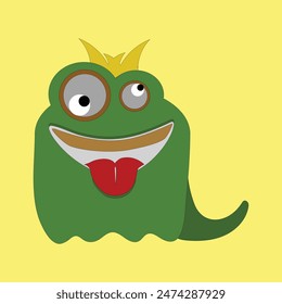 Cute Crazy Monster Vector Design 