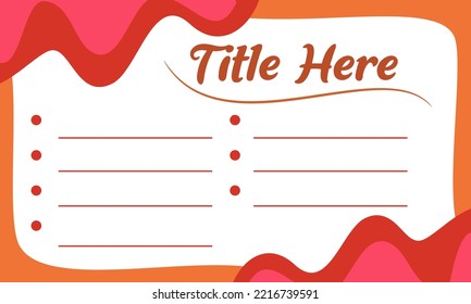 Cute cream cake writing template. 
