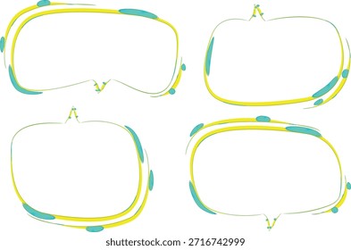 cute creative abstract colorful decorative speech bubbles