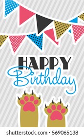  Cute creative cards templates with Happy birthday theme design. Hand Drawn card for birthday, anniversary, party invitations, scrapbooking. Vector illustration