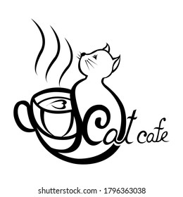 Cute & Creative Cat Cafe Logo