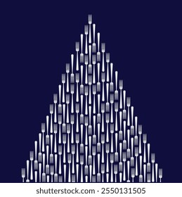 cute creative christmas tree made of forks itinary food utensils