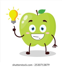 cute creative expression of bite cookies with shiny lamp cartoon character