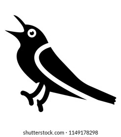 
A cute creature with feathers and beak characterizing bird 
