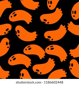 Cute creepy creature halloween pattern