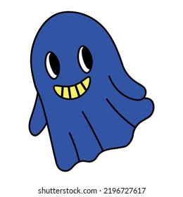 Cute creepy Halloween ghost character