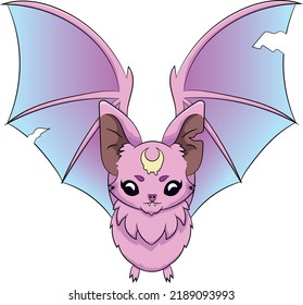 Cute Creepy Kawaii Pastel Goth Bat