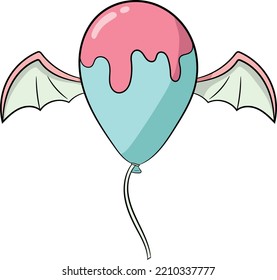 Cute Creepy Kawaii Pastel Goth Balloon