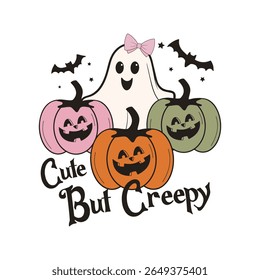 Cute But Creepy-Halloween t-shirt design