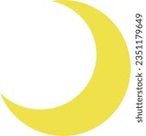 Cute Crescent Moon Illustration icon