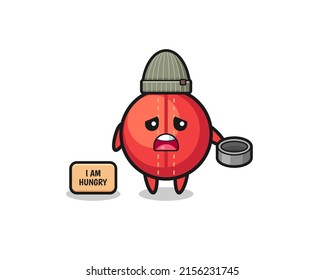 cute cricket ball beggar cartoon character , cute design