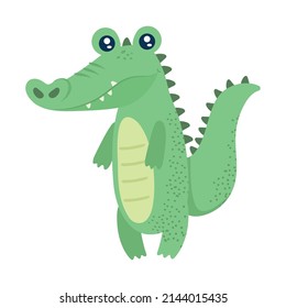 cute crocodile animal tender character