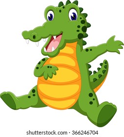 Cute crocodile cartoon