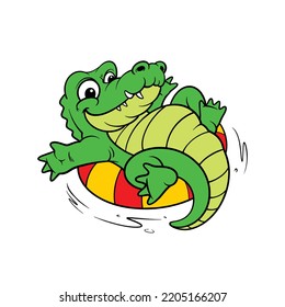 cute crocodile cartoon for commercial use
